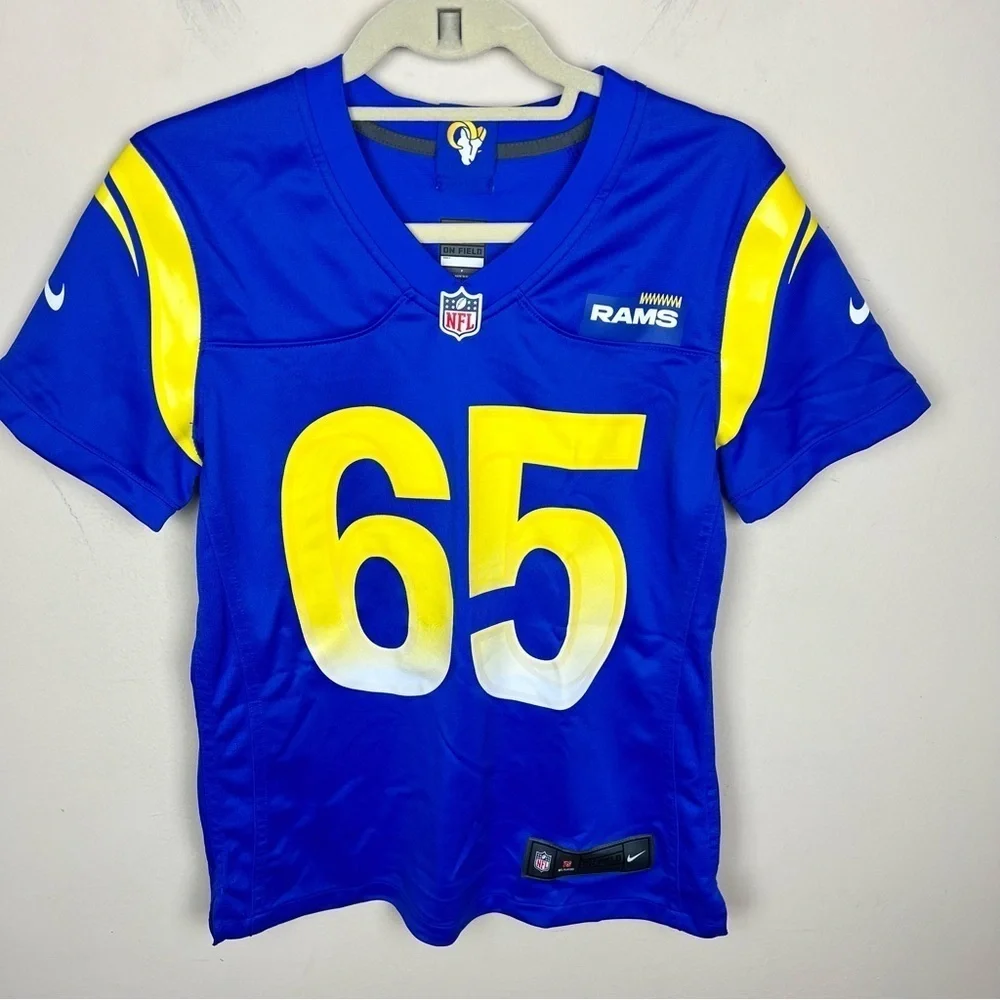 Nike Coleman Shelton 65 Royal Los Angeles Rams Game Jersey Women’s